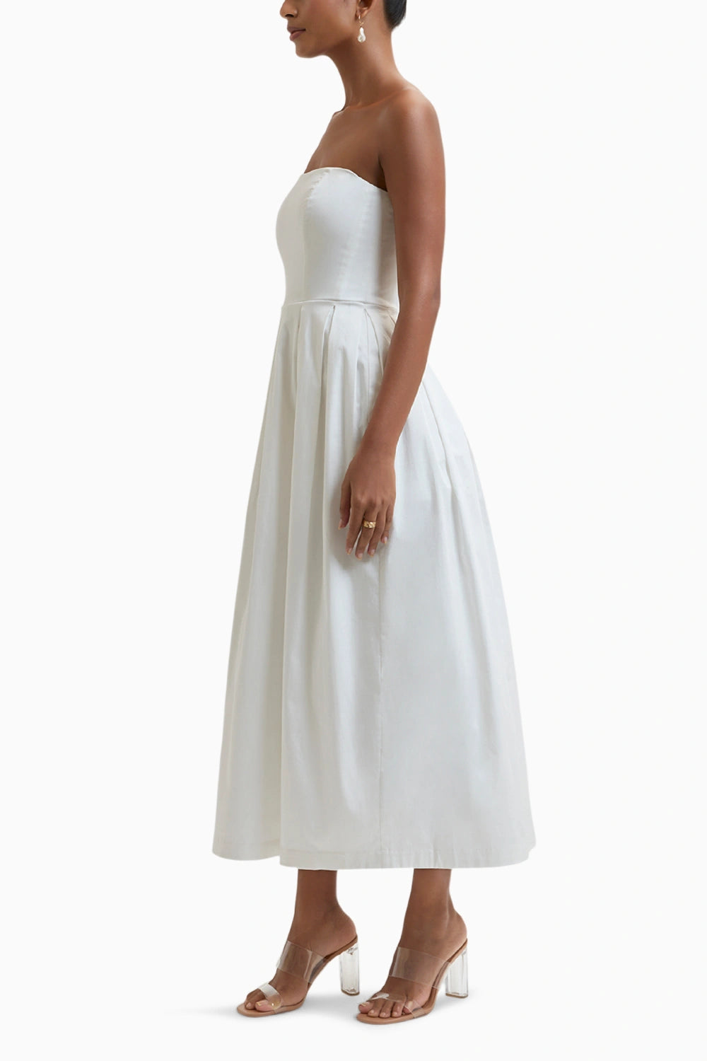 White Iris Off-Shoulder Dress