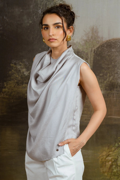 French 75 Grey Top