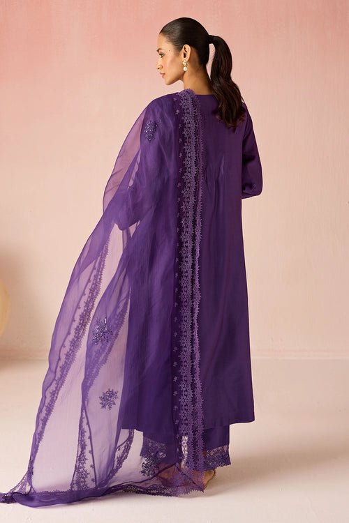 Purple Orchid Bahaara Chanderi Silk Kurta Set