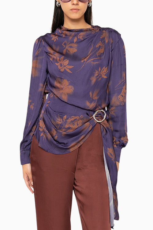 Creme Blue Brulee Top