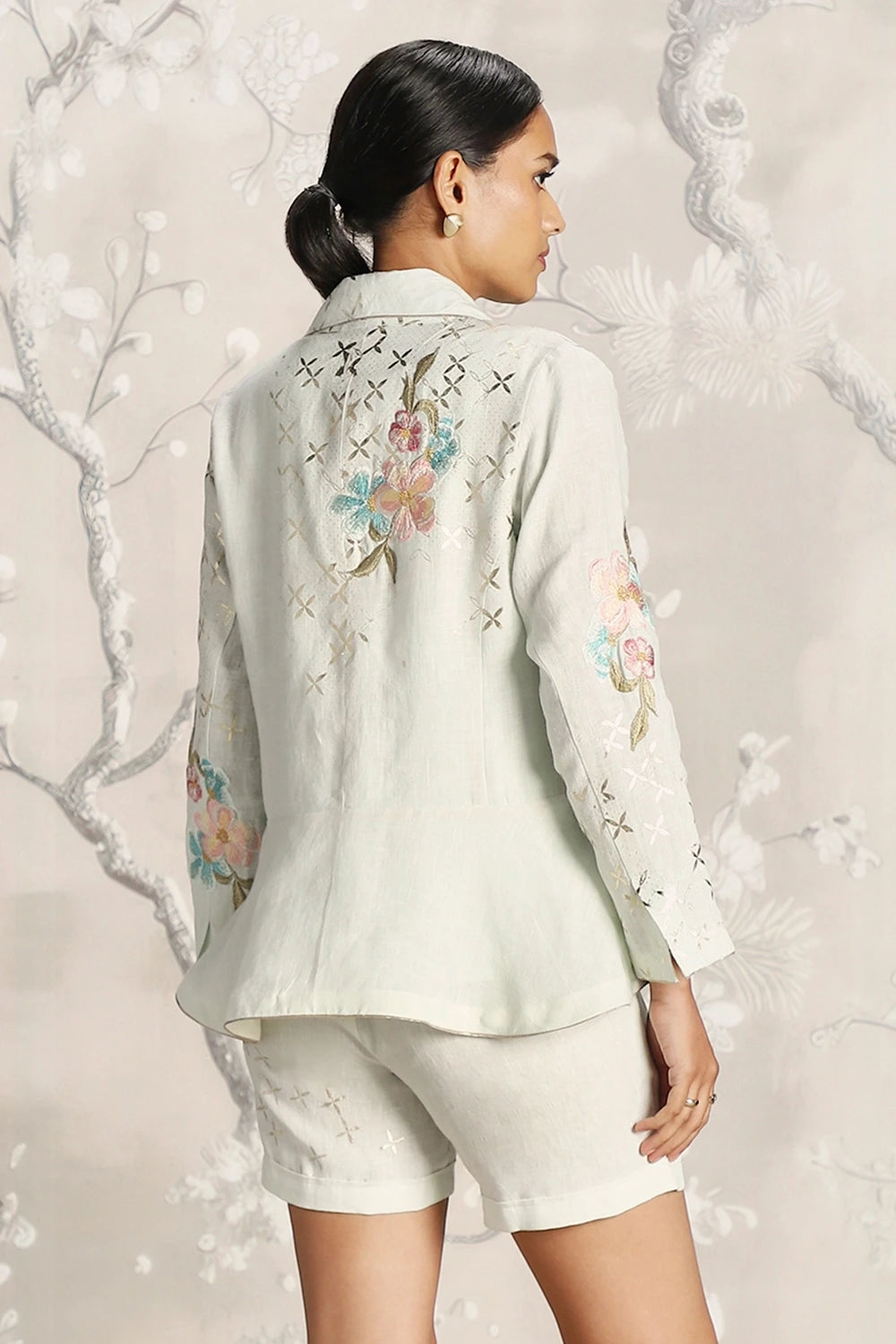 Corsage Peplum Bonny Jacket and Shorts Set