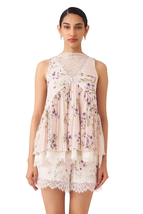 Lavender Haze Printed Shorts