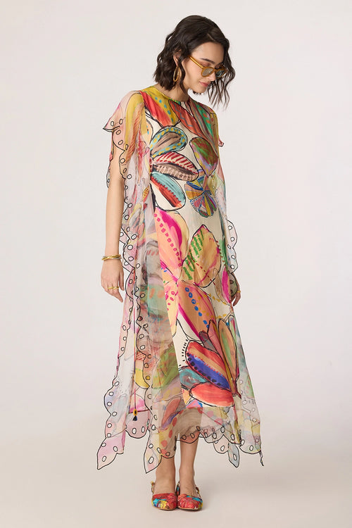 Multi Fler Cover Up Kaftan