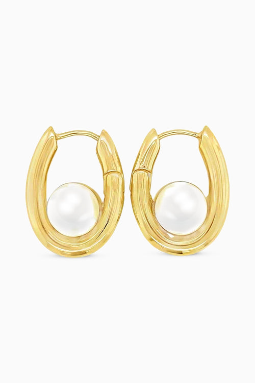 Pearl Embrace Hoops