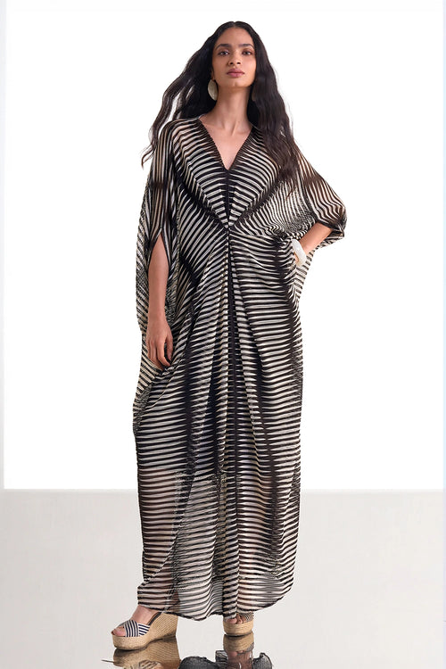 Monochrome Knitted Kaftan