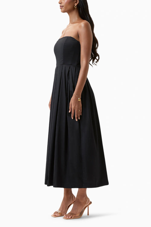 Black Iris Off-Shoulder Dress