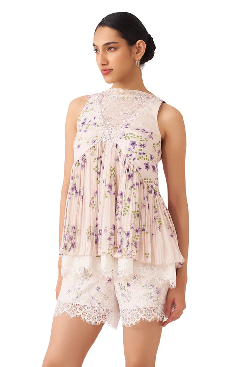 Lavender Haze Printed Shorts