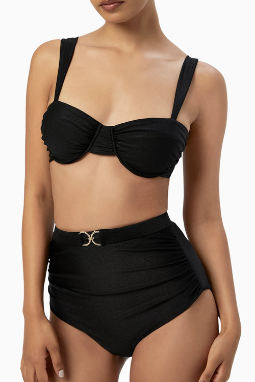 Obsidian Oyester Balconette Bikini Top
