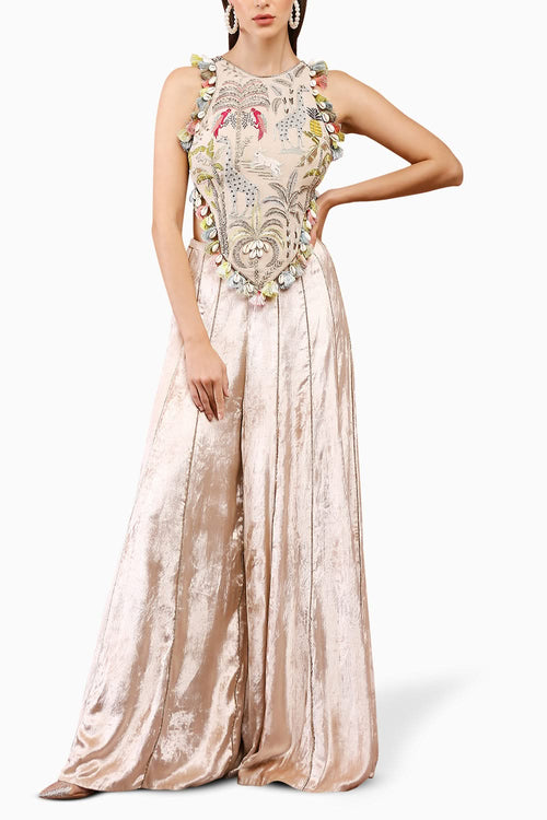 Stone Embroidered Choli with Sharara