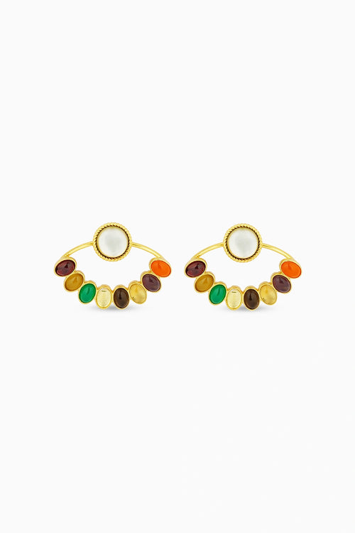 Inner Shakti Navratna Stud Earrings