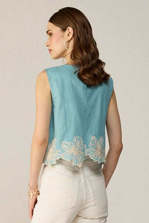 Blue Fiora Blouse