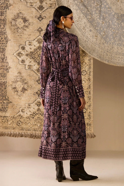 Morticia Paisley Maxi Dress