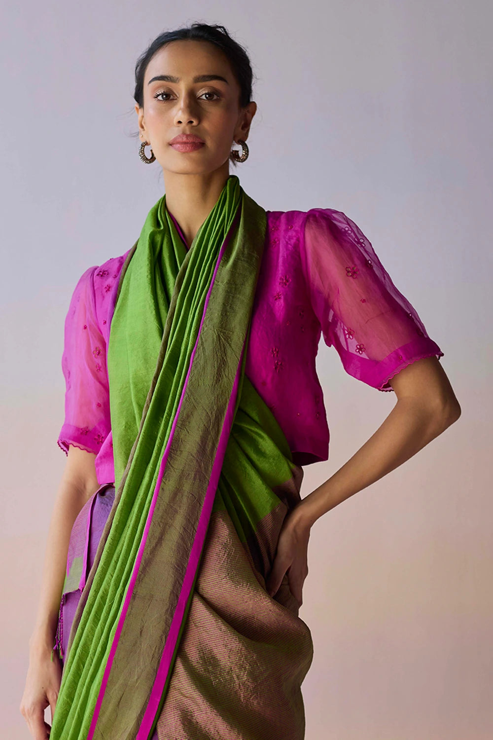 Ember Whisper Saree