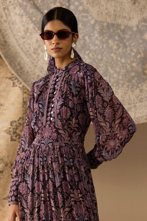 Morticia Paisley Maxi Dress