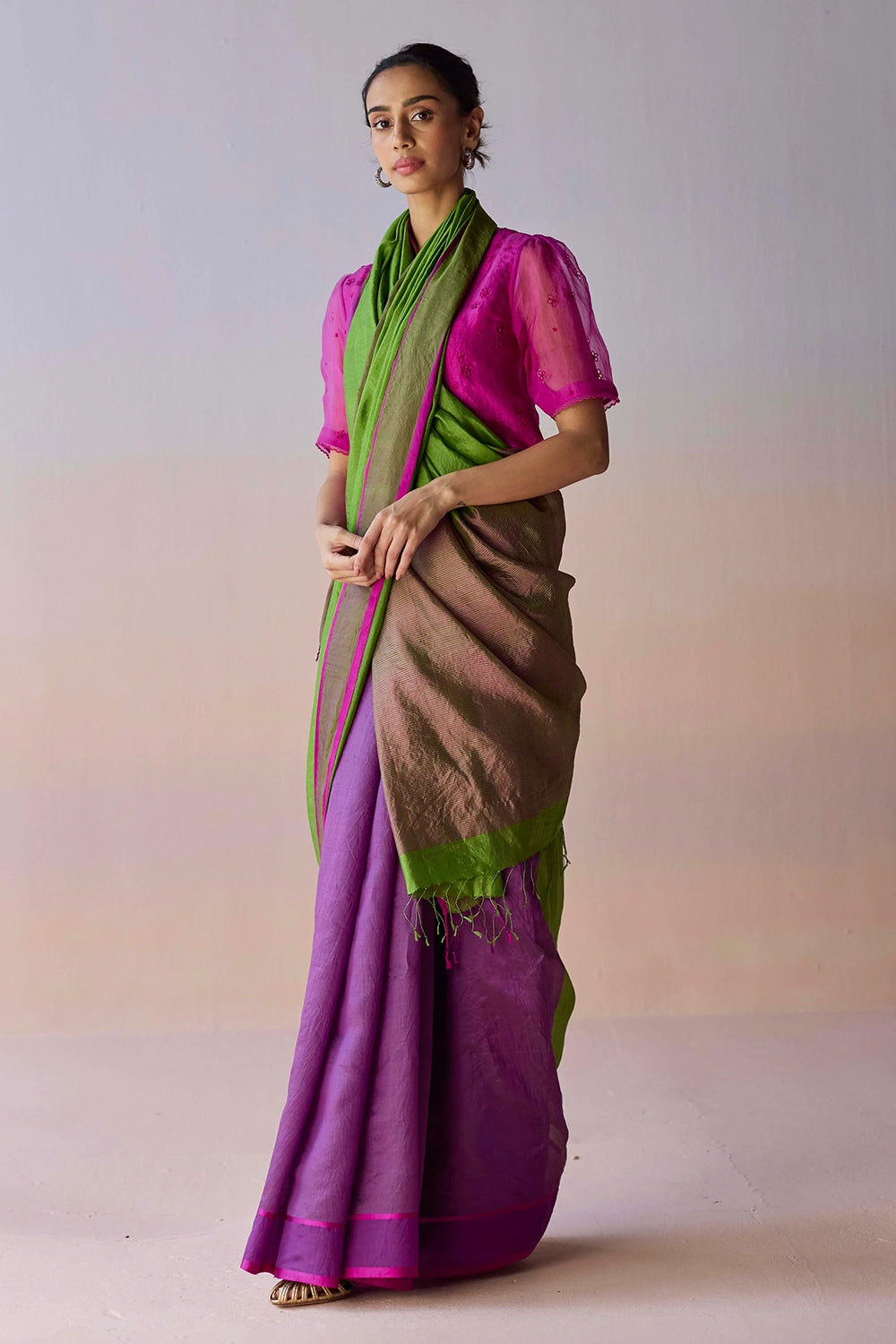 Ember Whisper Saree