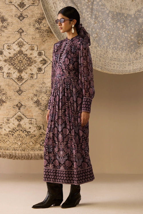 Morticia Paisley Maxi Dress