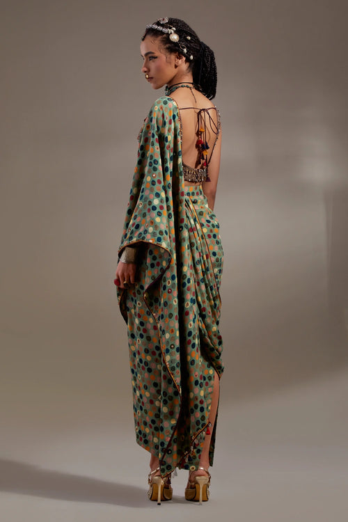 Multi Anka Soma Draped Sari With Kalpa Blouse