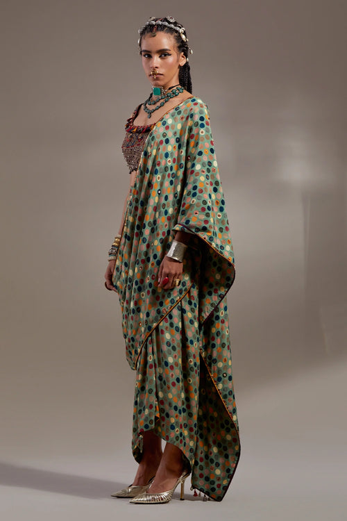 Multi Anka Soma Draped Sari With Kalpa Blouse