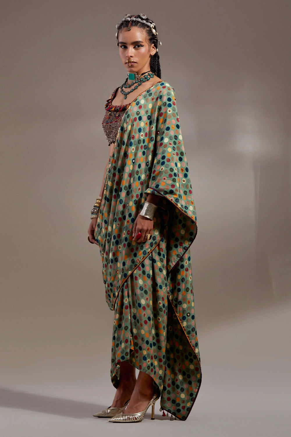 Multi Anka Soma Draped Sari With Kalpa Blouse