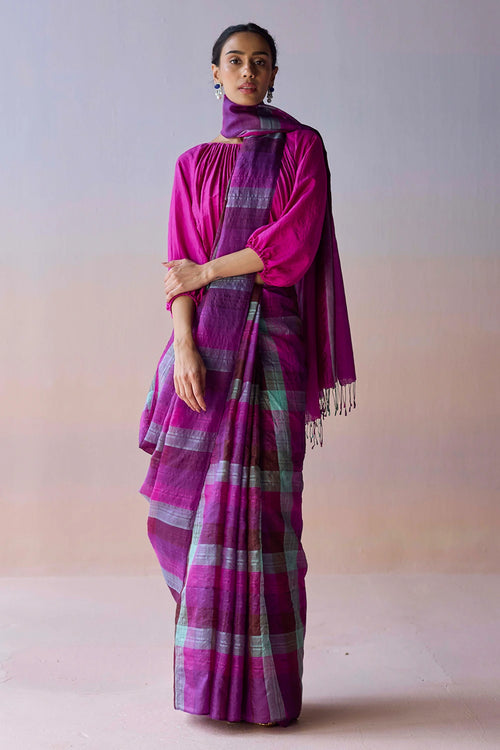 Aurora Checkered Saree