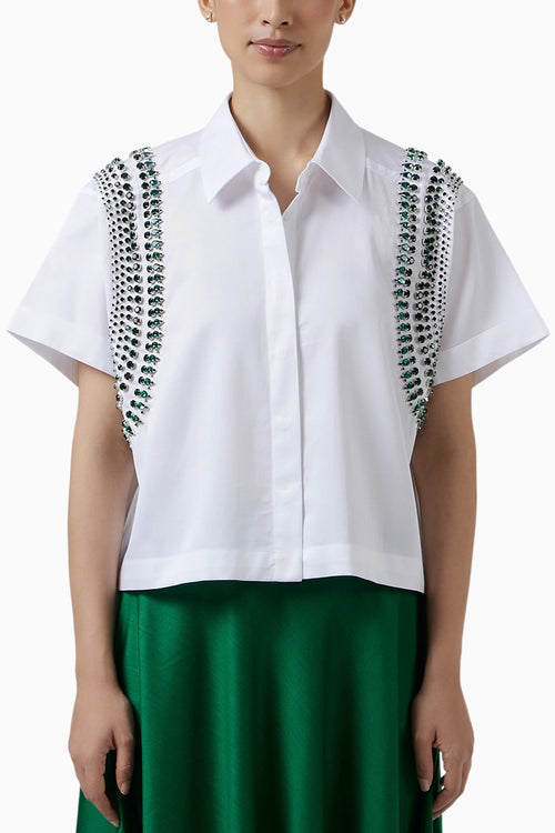 Waterfall Emerald Swarovski Shirt