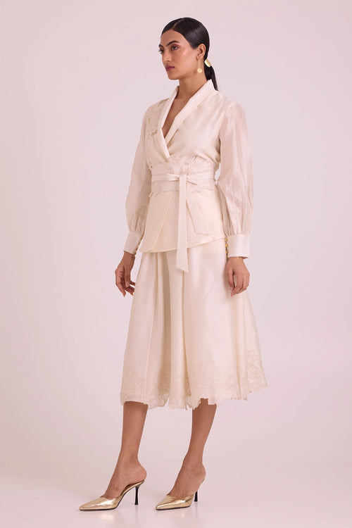 Murphy Broach Wrap Top And Skirt Set