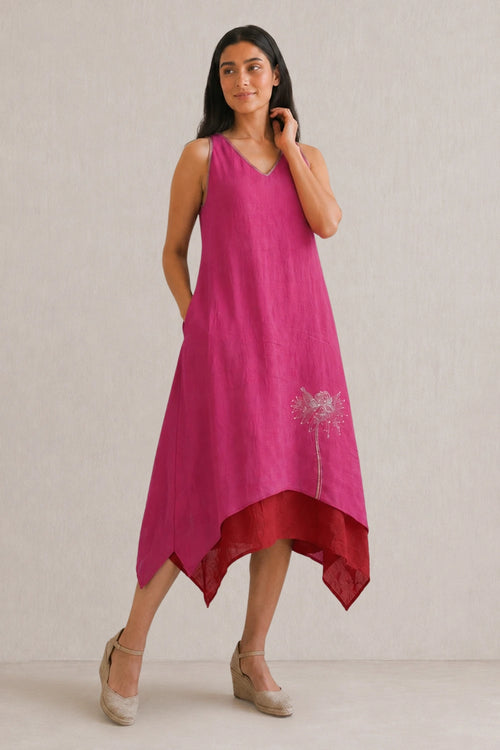 Magenta Melt Daisy Singapore Sling Dress