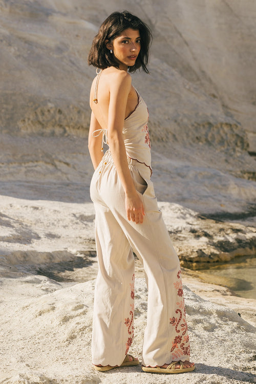 Bondi Beige-Pink Trouser