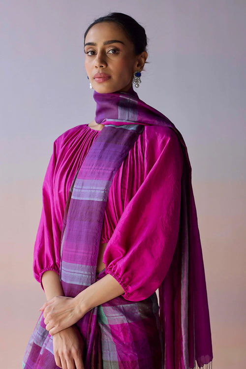 Aurora Checkered Saree