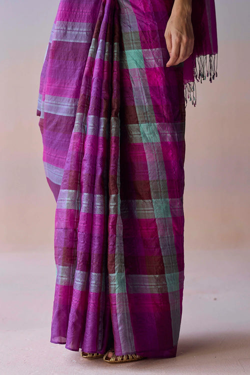 Aurora Checkered Saree