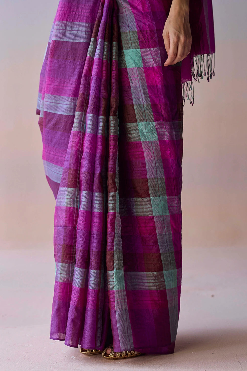 Aurora Checkered Saree