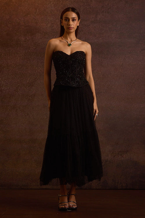 Arna Peplum Corset With Skirt