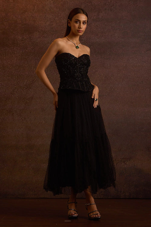 Arna Peplum Corset With Skirt
