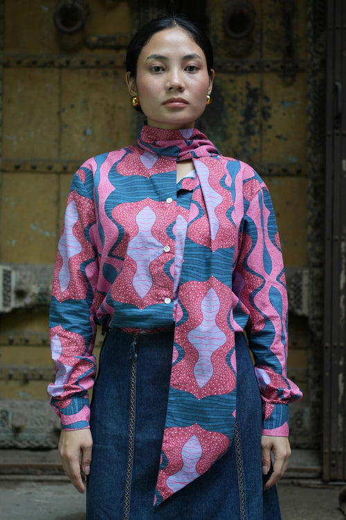 Leher Scarf Top