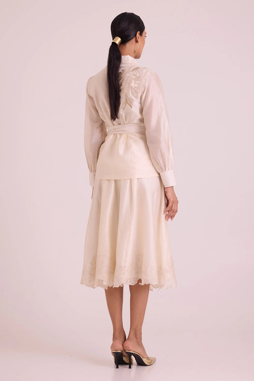 Murphy Broach Wrap Top And Skirt Set