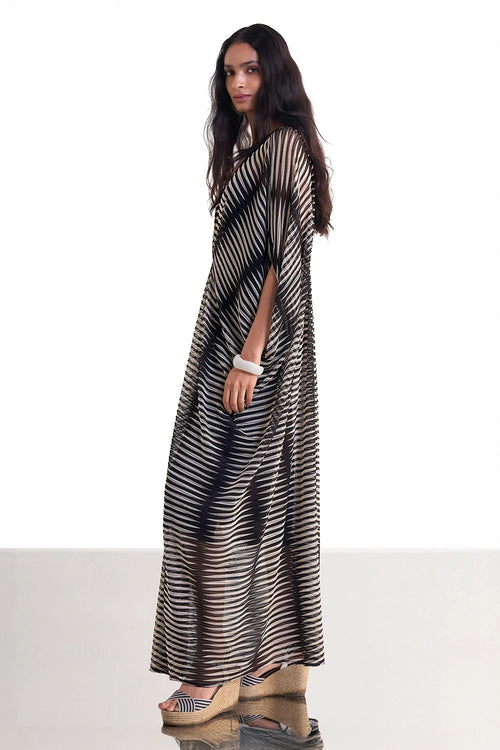 Monochrome Knitted Kaftan