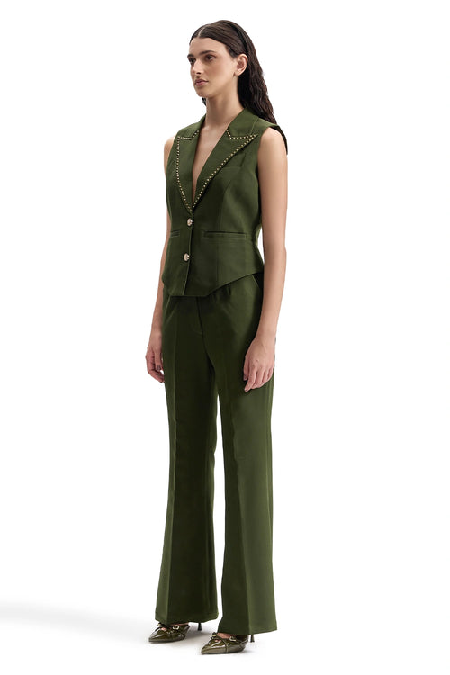 Studded Lapel Waistcoat Set