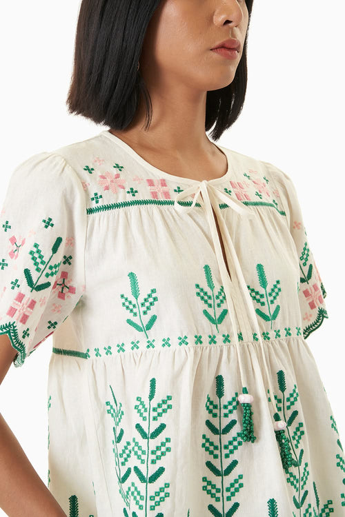 White Picotin Co-ord Set