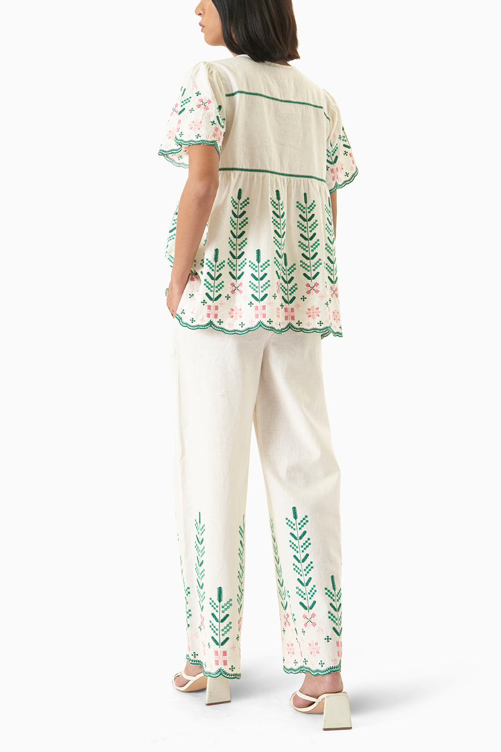 White Picotin Co-ord Set