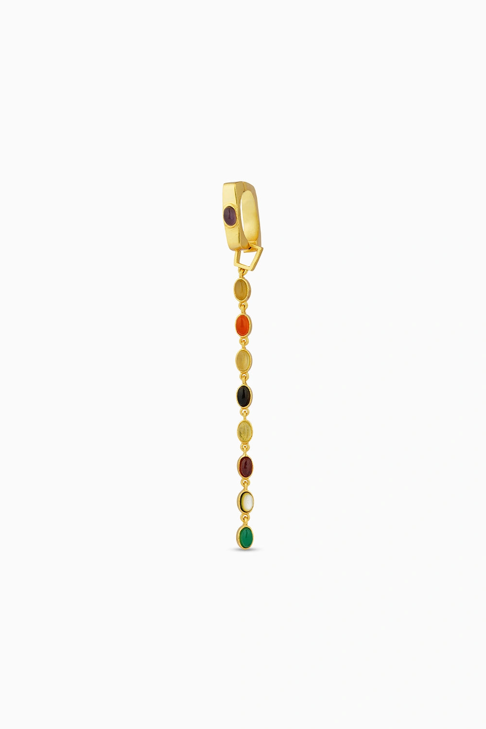 Power Chain Navratan Earrings