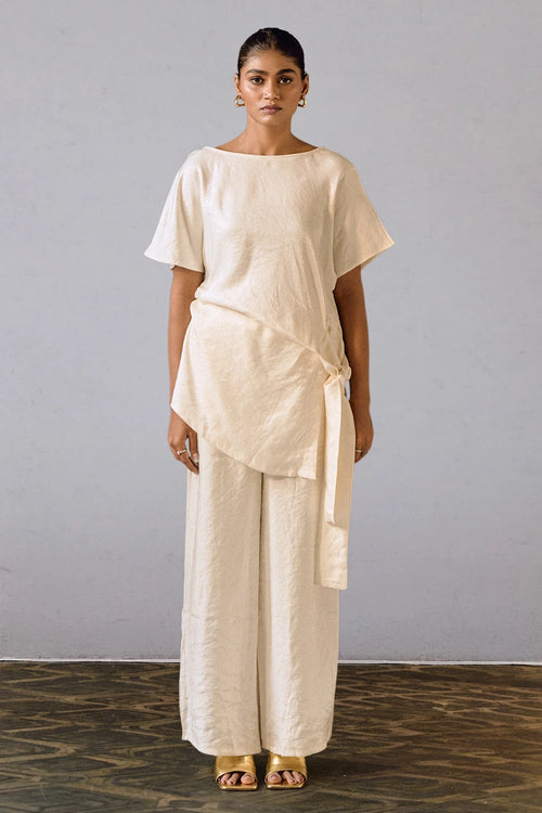 Ecru Draped Co-ord Set