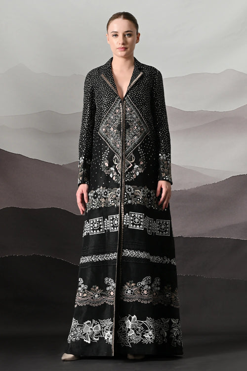 Black Jacket Defined By Precision Handwork