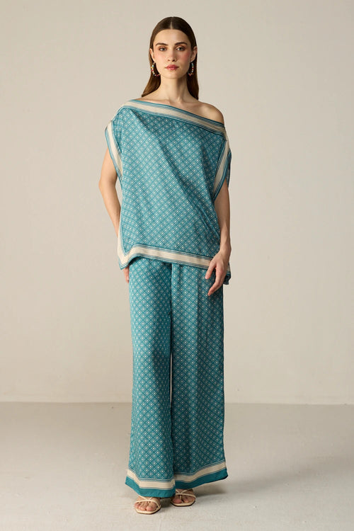 Teal Freya Top Co-ord Set