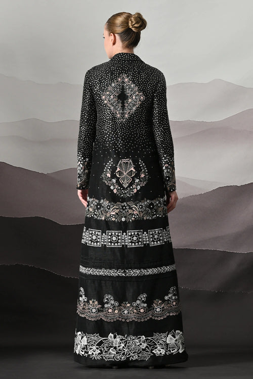 Black Jacket Defined By Precision Handwork