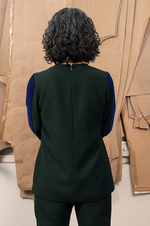Forest Green Crystal Ray Top