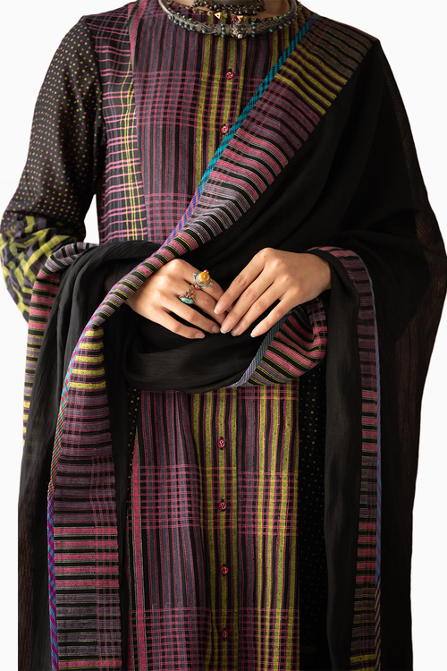 Zuberi Kurta with Lotus Pant and Moke Dupatta