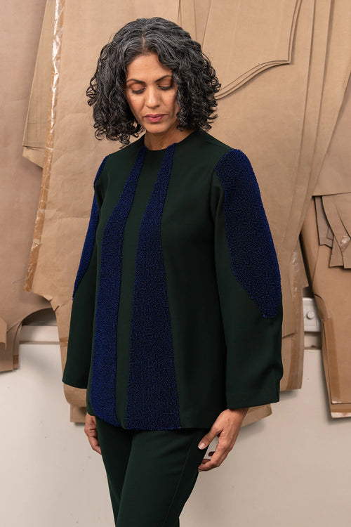 Forest Green Crystal Ray Top