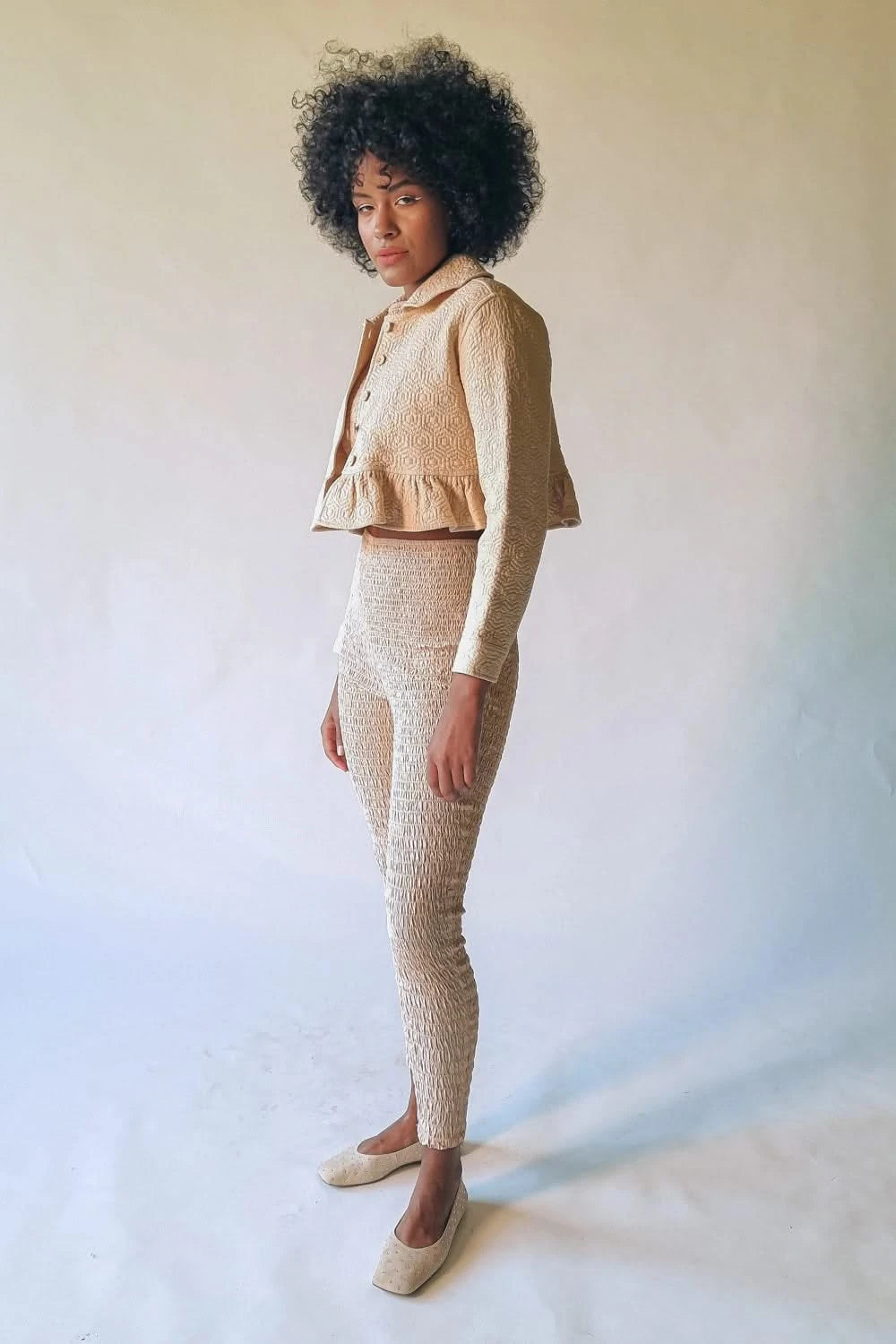 Aged Ivory Hexagon Jacket Set