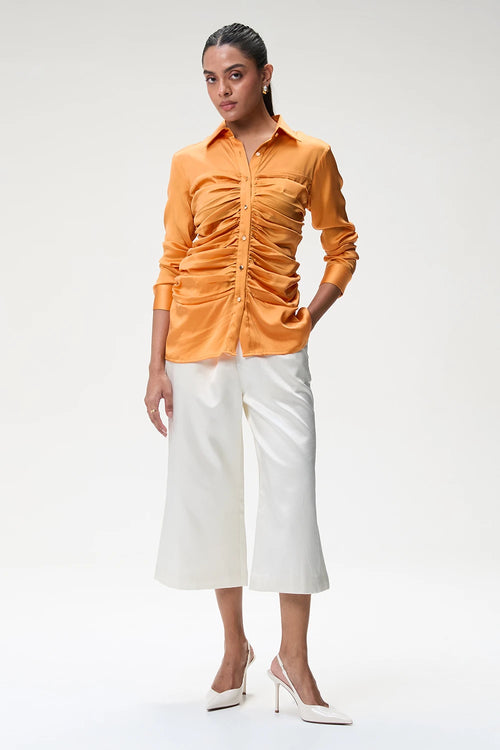 Coral Bustier Shirt