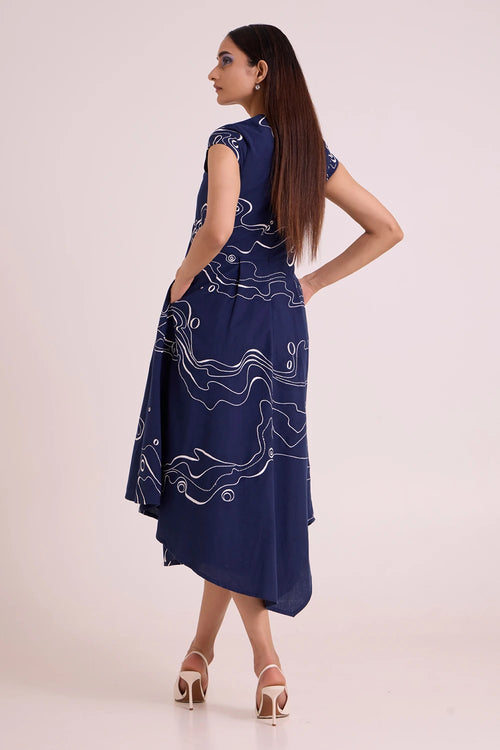 Indigo Perito Drift Midi Dress